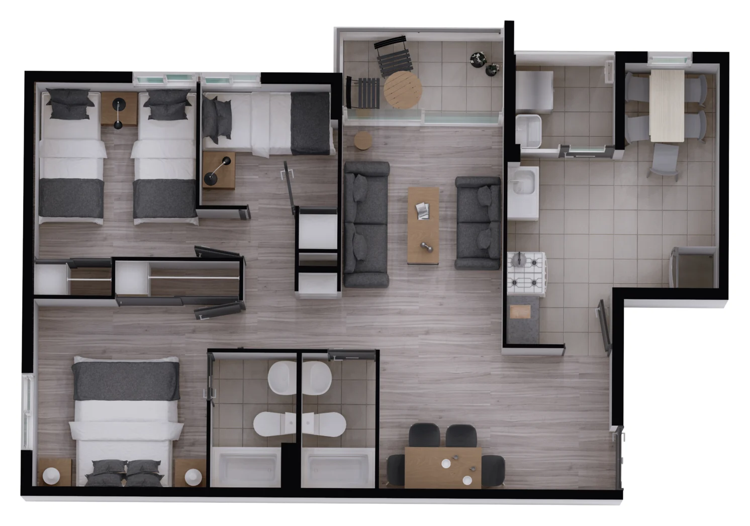 Planta del departamento T4B